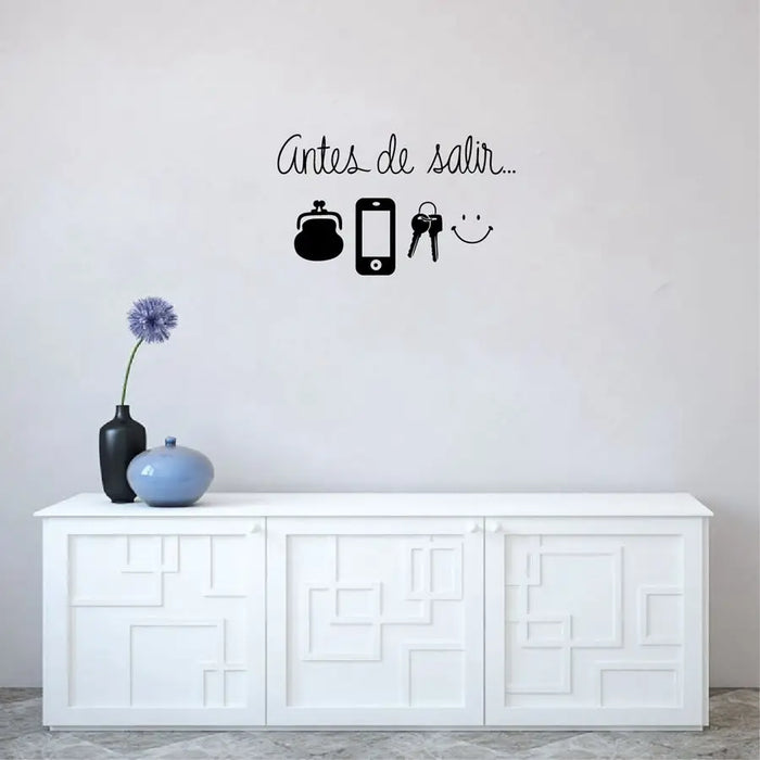 Stickers muraux minimalistes adhésifs noir textes simples décoration intérieure moderne chambre salon