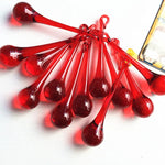 décoration intérieure pendentifs verre rouge forme gouttes moderne 20 pièces fixations