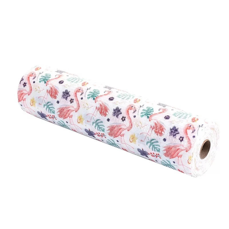 tapis protection meuble adhésif imperméable motif flamants roses moderne blanc rougeversible