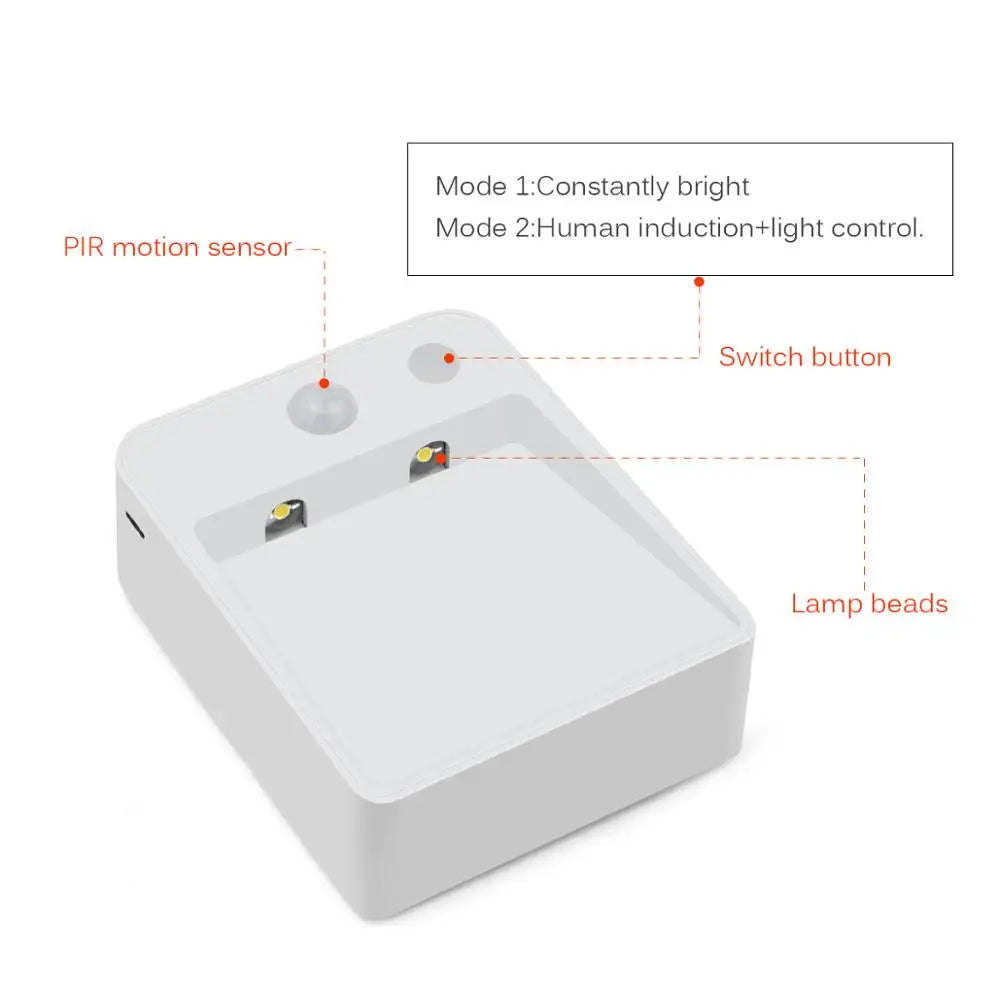 lampe escalier adhésive led blanc moderne capteur mouvement veilleuse urgence chambre placard