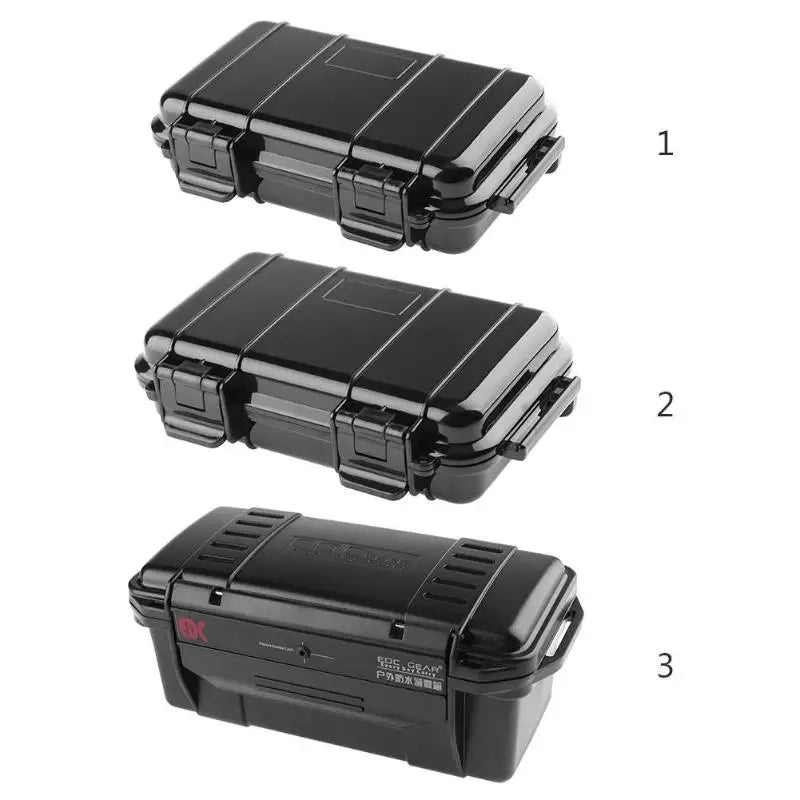 boîte étanche noire robuste poignées intérieur rembourré mat plastique hermétique survival gadgetextérieur