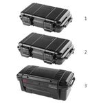 boîte étanche noire robuste poignées intérieur rembourré mat plastique hermétique survival gadgetextérieur