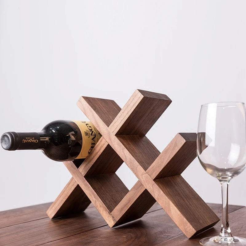 support bouteilles vin bois naturel moderne marron foncé respectueux environnement salon utilisation multiple