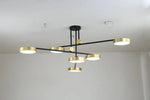suspension lumineuse moderne minimaliste noir doré lumières led dimmable chaine
