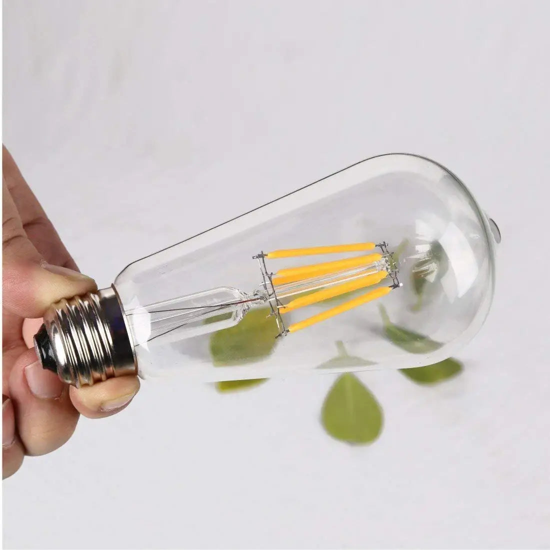 ampoule led st58 e27 transparente filament doré vintage 2700k 4500k 6w 12v 24v