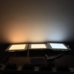 panneau led carré encastré blanc mat moderne intensité variable lampe intérieur aluminium