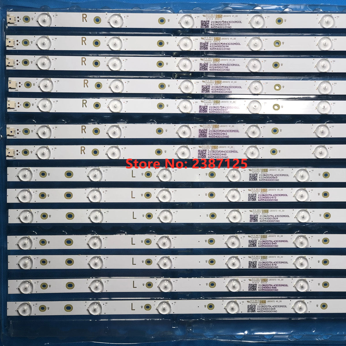 bandes rétroéclairage tv blanc moderne perforations circulaires led 55cm 220v abs
