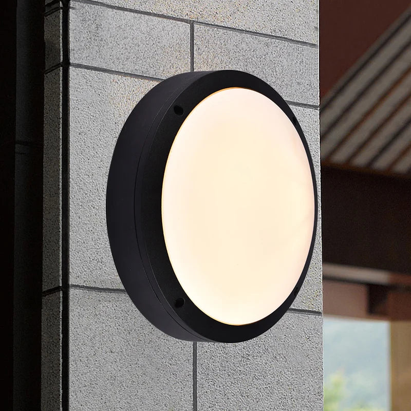 applique murale moderne aluminium noir entrée chambre coucher led étanche