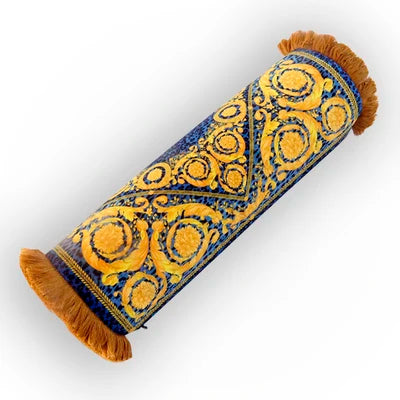 coussin cylindrique anti décubitus mousse pu velours polyester coton imprimé baroque doré classique adultes