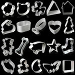 outils biscuits argentés forme cœur triangle moderne aluminium