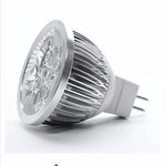 ampoule led 12v mr16 3w 4w 5w argentée grille refroidissement moderne haute puissance