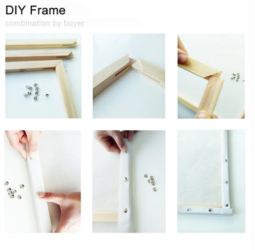 cadre bois minimaliste diy tissu uni peinture moderne décoration intérieure chambre enfant famille