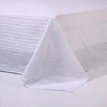 drap plat coton blanc rayures fines maison classique opacité 120x160cm 160x230cm