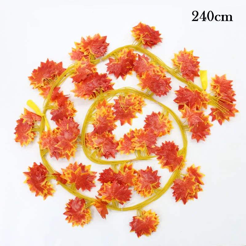 guirlande artificielle feuilles vertes naturelle extérieur accrochée 210cm 240cm décoration mariage fêtes anniversaire événements
