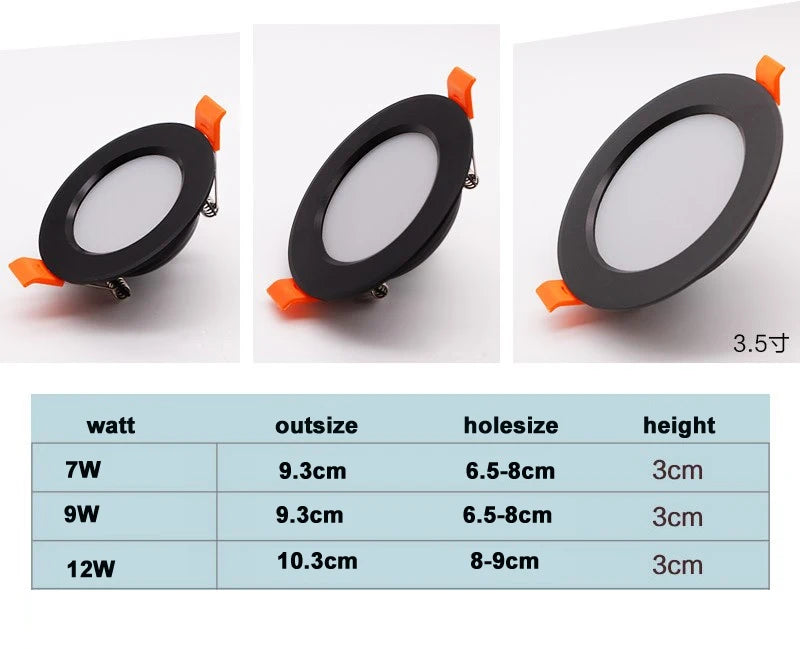 spots led noirs orange modernes clips câble blanc certifiés rohs 12w