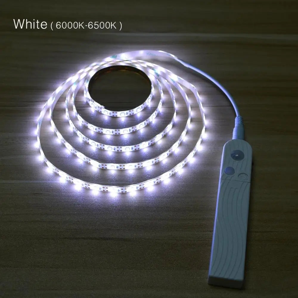 ruban led blanc adhésif sans fil détecteur mouvement 5v étanche 60 leds moderne