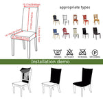 chaise moderne simili cuir tissée imperméable élastique anti poussière noir mariage
