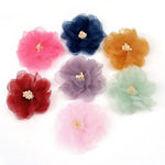 fleurs artificielles tulle pivoine blanche rose décoration intérieure mariage anniversaire baby shower clips fixations