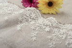 dentelle fine coton blanc noir fleurs décor mariage 15cm paillettes classique erotique echangiste erotique