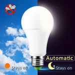 ampoule led e27 blanc moderne 9w 12w 15w sensor crépuscule veilleuse intelligente sécurité aluminium