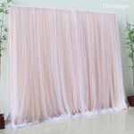 toile fond photo événement mariage anniversaire tissu soie couleur unie blanc beige rose bleuclair