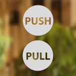 sticker mural push pull dandelion blanc noir marron adhésif moderne graphique 6cm 10cm