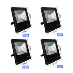 projecteur led moderne 50w ip66 noir clips fixation 12v 24v 36v étanche cold white