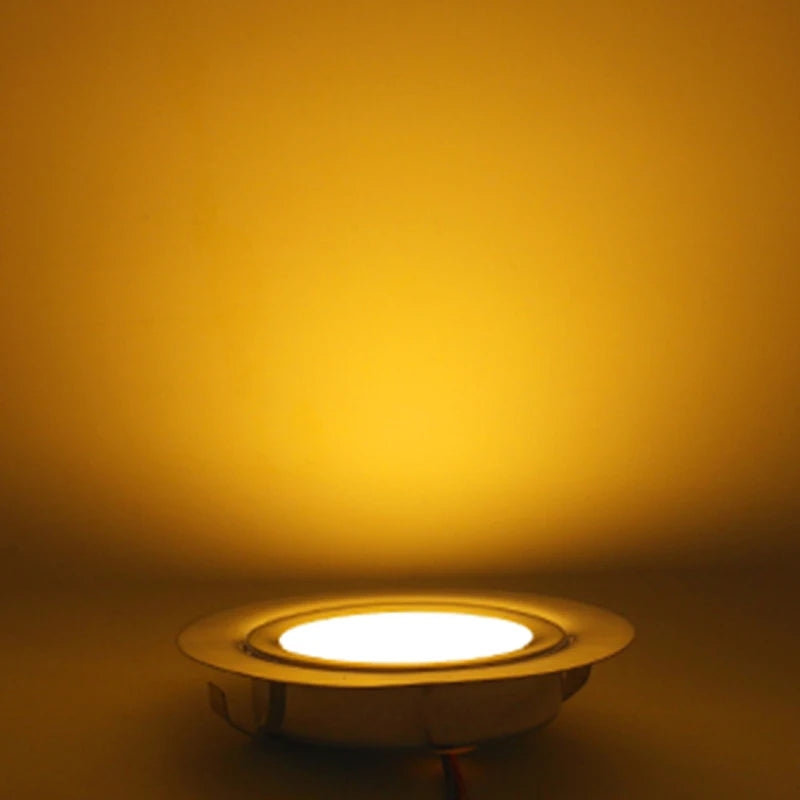 Spot LED encastrable argenté moderne 12V 3W IP65 salle bain vis câble
