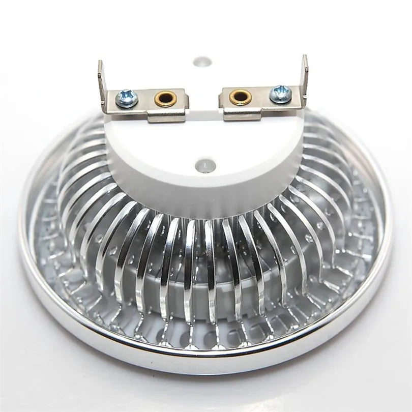 ampoule led argentée 15w dimmable ar111 g53 grille refroidissement fixations