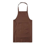 tablier cuisine polyester blanc rose violet uni classique epaulettes poche avant