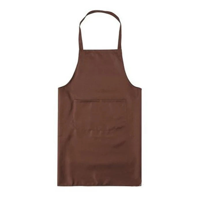tablier cuisine polyester blanc rose violet uni classique epaulettes poche avant