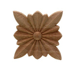sculpture bois fleur artisanale pétales cercle brun clair décoration intérieure mur fixe semimanuel