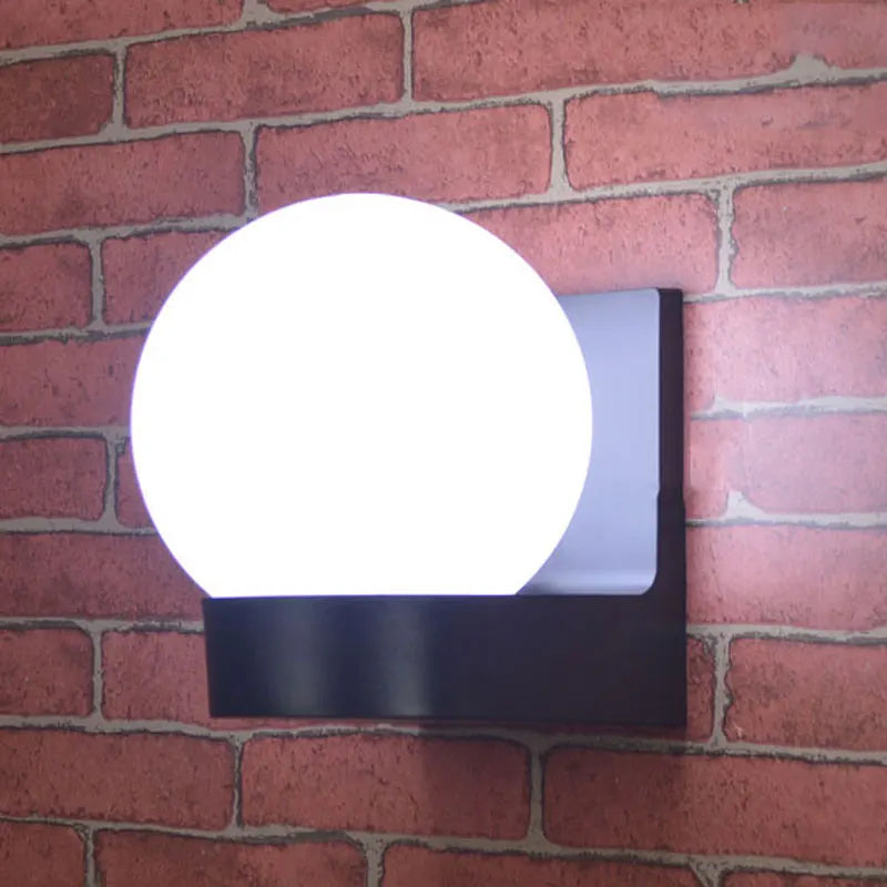 applique murale moderne extérieure aluminium noir blanc ip65 led hydrofuge fixe mur