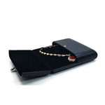 boîtes bijoux cuir noir contemporain boucle anneau bague chaîne pendentif simple mariage protection rangement