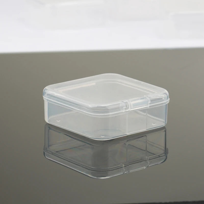boîtes rangement transparentes modernes clips fermeture bijoux boucles oreilles 55mm 55mm 21mm