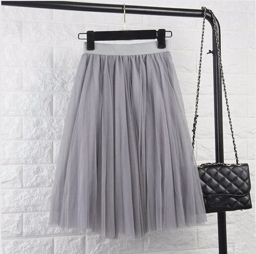 jupe tulle élastique classique femme rose gris noir vert bleu translucide junior printemps été