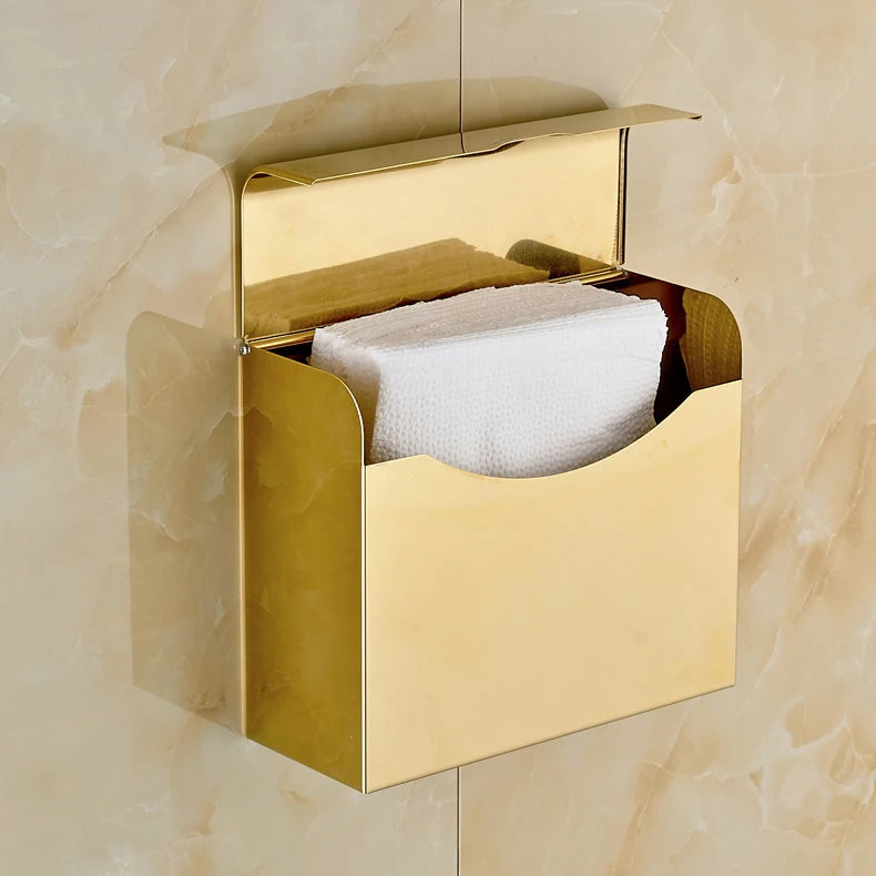 distributeur papier toilette doré moderne élégant porte téléphone mural inoxydable papier toilette