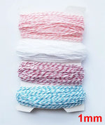 fil coton texturé rayé rouge blanc jaune bleu rose vert clair 1mm 15mm 2mm