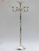 bougeoirs argent or chandeliers classiques mariage fêtes décoration élégante sculptée haute qualité
