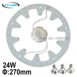plaque led annulaire blanc moderne vis fixation 12w 18w 24w 270mm opalescent salon