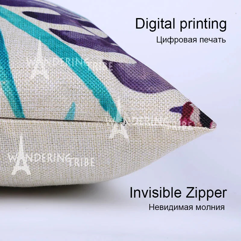 coussin decoratif abstrait bleu clair beige contemporain maison voiture 45x45cm imprimé numérique