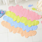 tapis bain antidérapant rose vert bleu orange texturé opalescent décoratif enfants