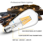 ampoule led st58 e27 transparente filament doré vintage 2700k 4500k 6w 12v 24v