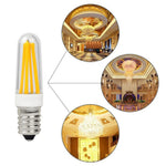 ampoule led filament blanc moderne 360 degrés 2w 4w e12 e14 50000h transparent