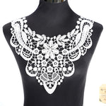 dentelle fine blanche fleurs motifs géométriques broderie opacité tissu polyester couture robe chemisier decoration
