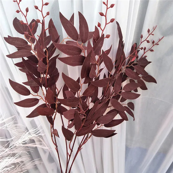 branches décoratives fleurs artificielles vertes blanches modernes décoration mariage maison vases