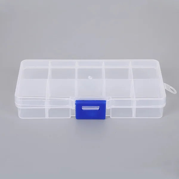 boîtes rangement transparentes compartiments poignées moderne organisation papeterie auto collants étui transport