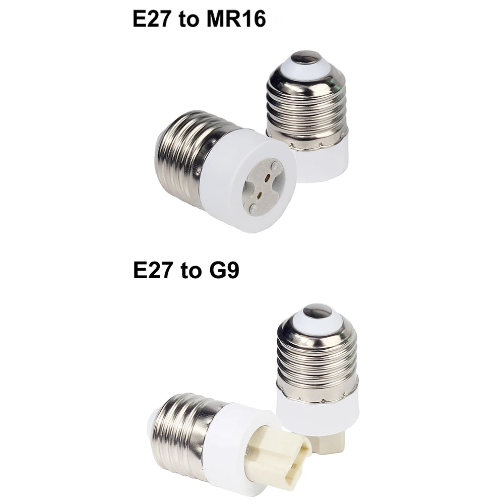 adaptateur ampoule E27 E14 E12 GU10 B22 G9 moderne blanc rond lisse opaquet certification