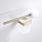 ensemble accessoires salle bain doré nickel moderne porte papier savon porte brosse wc étagerie