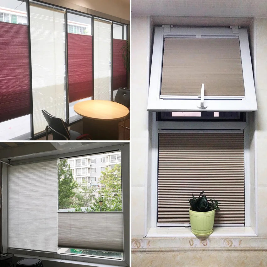 rideau store lamelles tissu bleu gris beige rouge rayures horizontales moderne fixations tension